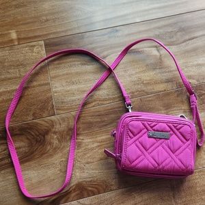 Vera Bradley Mini Purse, Hot Pink (Event Bag Size Approved!)